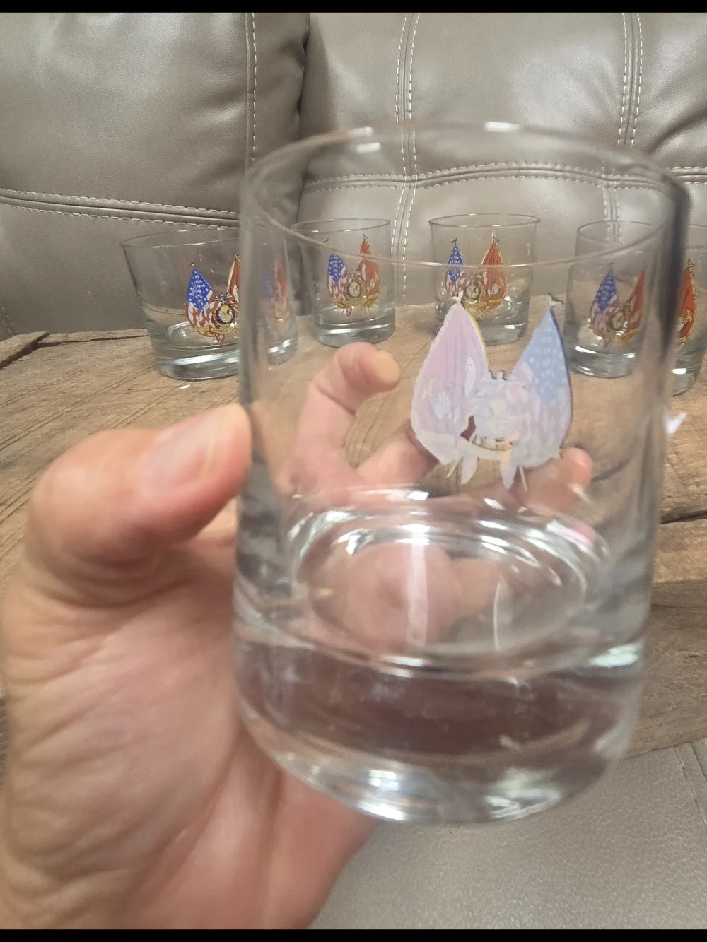 USMC Semper Fidelis Whiskey Highball Glass ~ Lot of 5 ~ Bin RR